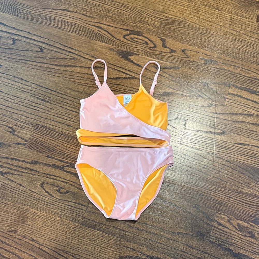 Chic Kids Bikini Set in Pink and Orange